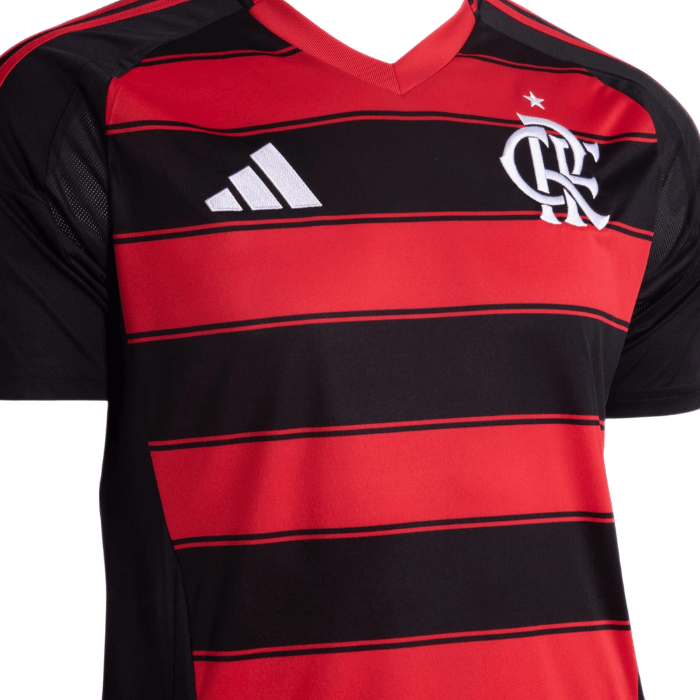 Camisa Flamengo I 2025/26 Masculina Adidas - Vermelho e Preto