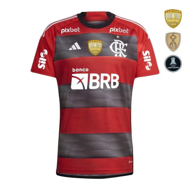 Camisa Flamengo Home 23/24 - Preta e Vermelha